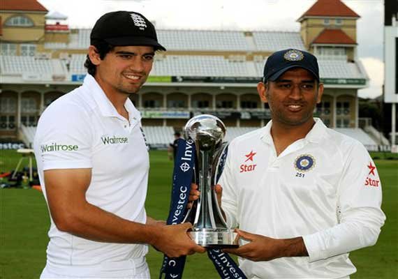 Alastair Cook and MS Dhoni
