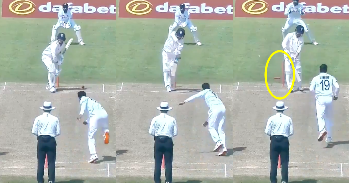 Watch: Umesh Yadav Destroys Will Rhodes' Off-Stump For His Second Wicket In The Warm-Up Match