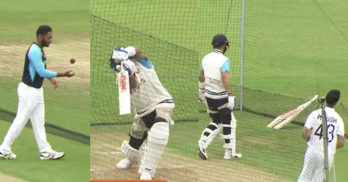 Watch: Virat Kohli Bats In The Nets During Lunch Break On Day 3 Of Warm-Up Match, Faces Prasidh Krishna, Arzan Nagwaswalla