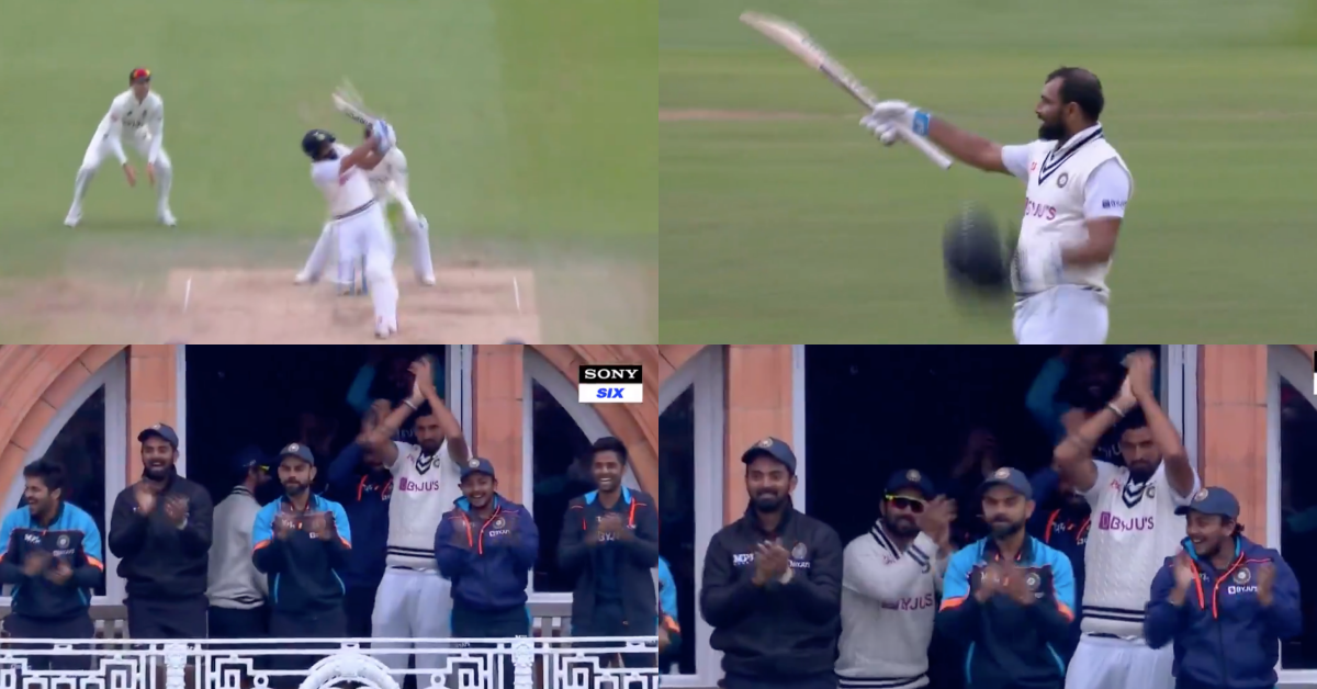 Watch: Mohammed Shami Reaches 50 With A Six, Indian Team Celebrates From The Lord's Balcony