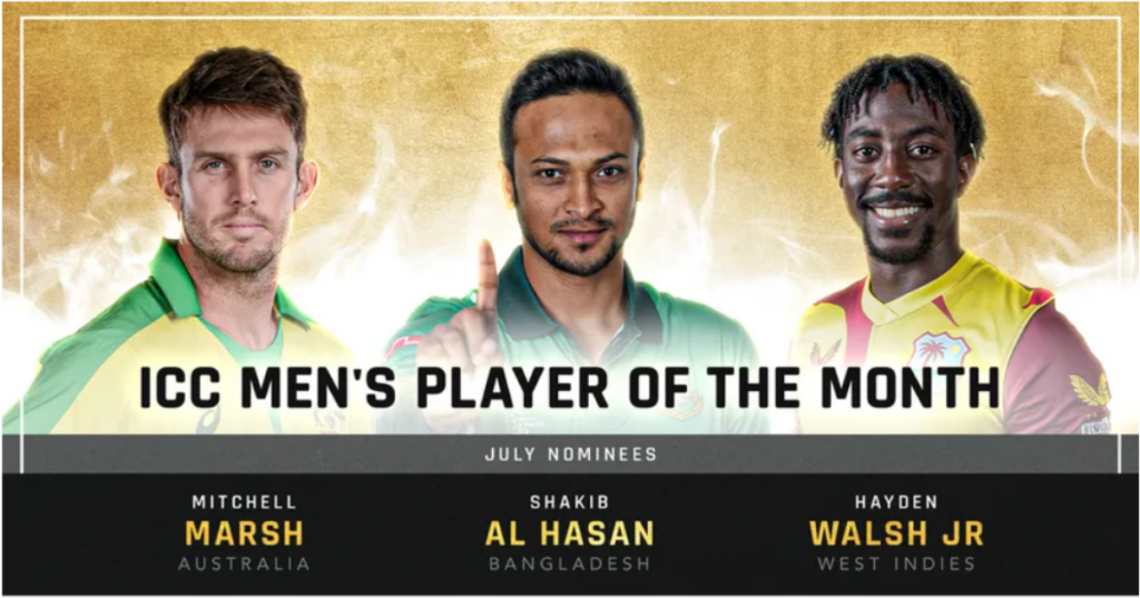 ICC Player Of The Month Nominees For July
