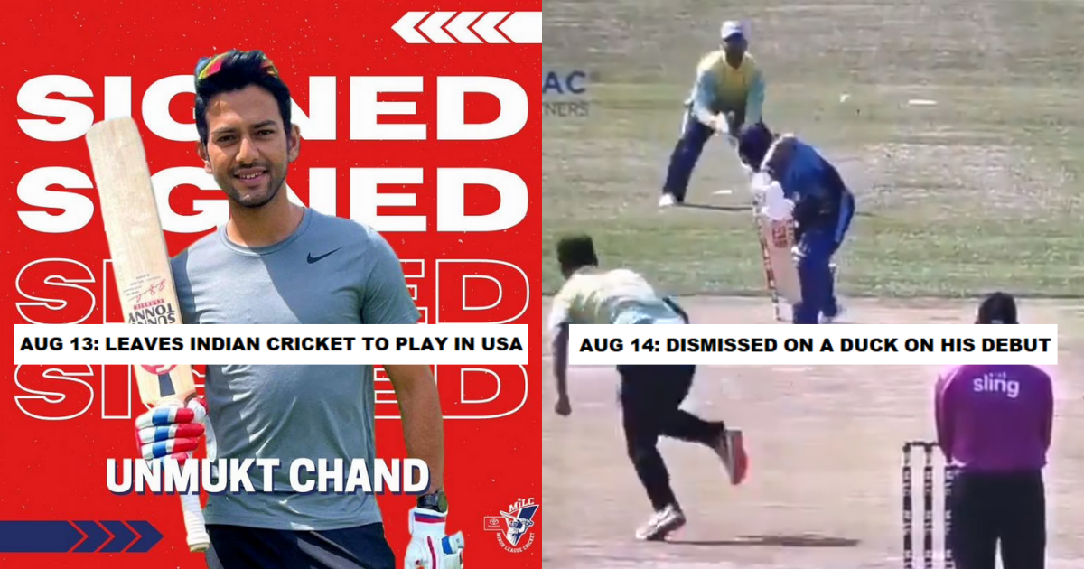 Unmukt Chand Duck Wicket Minor Cricket League Debut