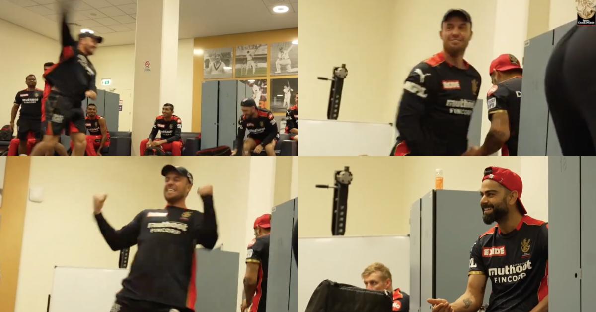 IPL 2021: Watch: AB de Villiers Imitates Virat Kohli's Celebration In Dressing Room After Win Against MI