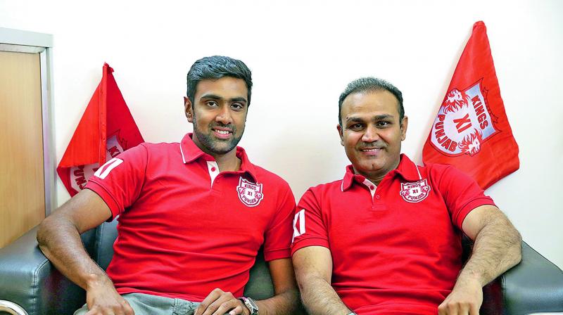 Virender Sehwag and Ravichandran Ashwin