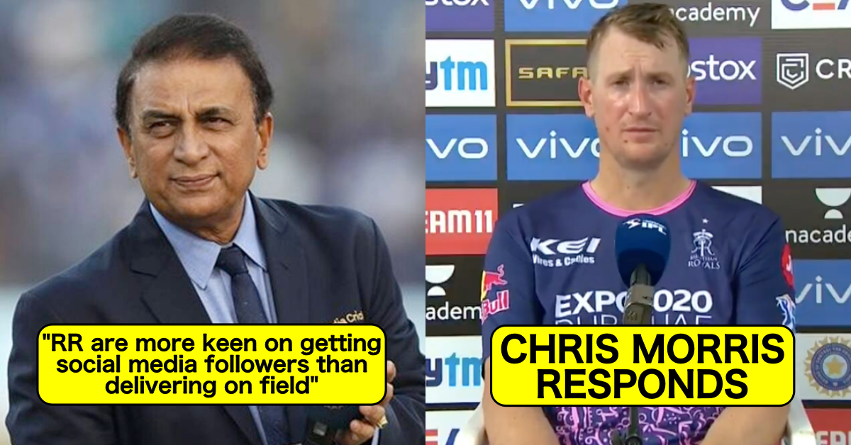 IPL 2021: Chris Morris Responds To Sunil Gavaskar's Criticism Of RR Players Being "More Keen" To Gain Social Media Followers Than Performing On The Field