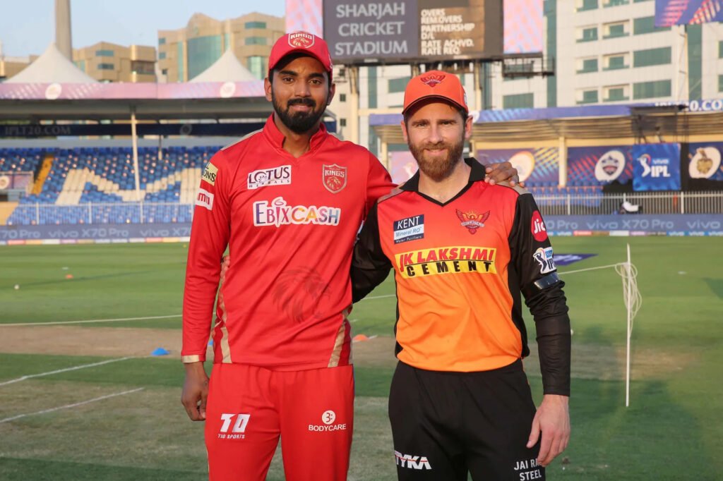 KL Rahul and Kane Williamson for PBKS v SRH in Sharjah.Photo- BCCI-IPL