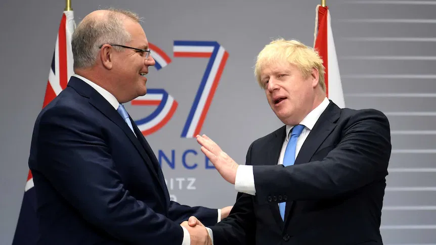 Boris Johnson and Scott Morrison