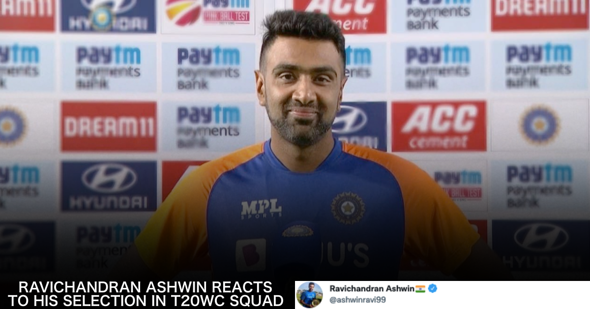 T20 World Cup 2021: Ravichandran Ashwin Reacts To His Selection In India's Squad