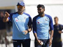 Ravi Shastri and Jasprit Bumrah