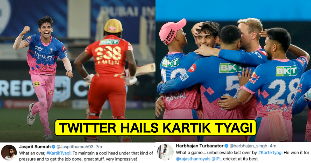 IPL 2021: Twitter Erupts As Kartik Tyagi Defends 4 Runs In Final Over To Help RR Seal A Victory Over PBKS