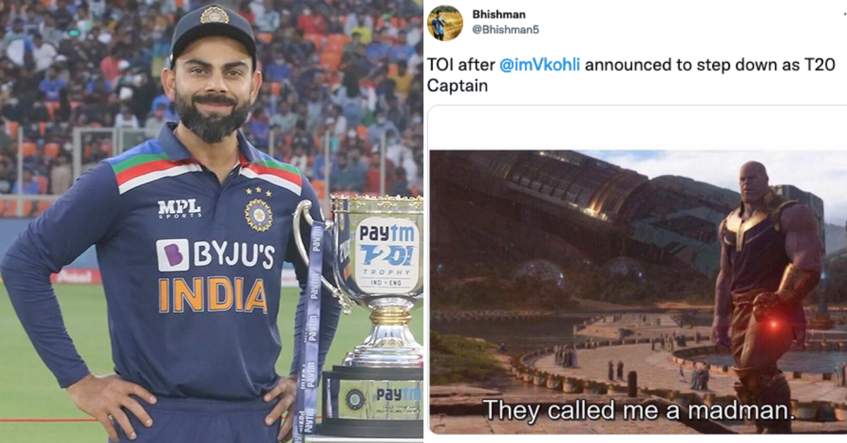 Twitter Erupts In Shock As Virat Kohli Decides To Step Down As India's T20I Captain After T20 World Cup In UAE