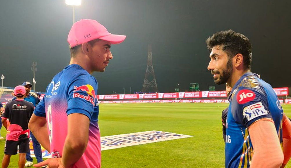 Kartik Tyagi and Jasprit Bumrah.