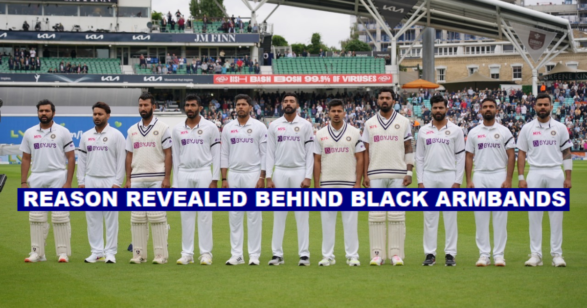 Team India Sports Black Armbands At Oval