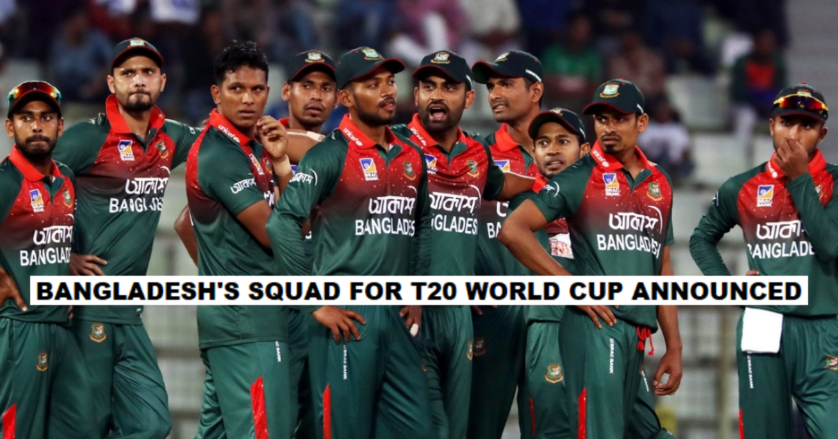 Bangladesh Announces Its T20 World Cup Squad; Mahmudullah To Lead