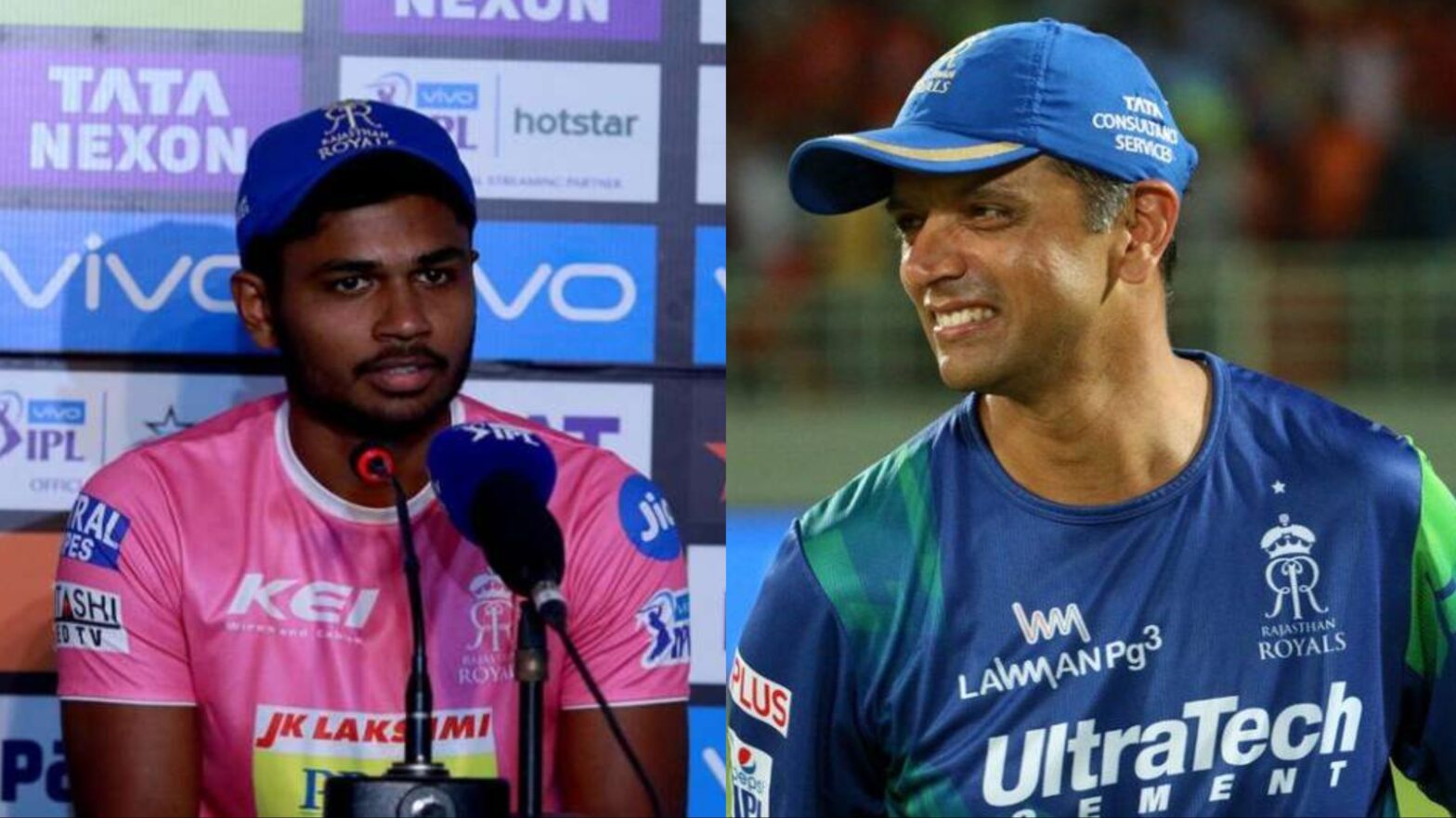 Rahul Dravid and Sanju Samson. Photo- Twitter