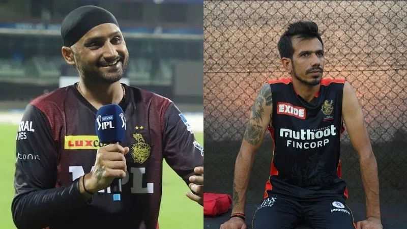 Harbhajan Singh and Yuzvendra Chahal. Photo- IPL