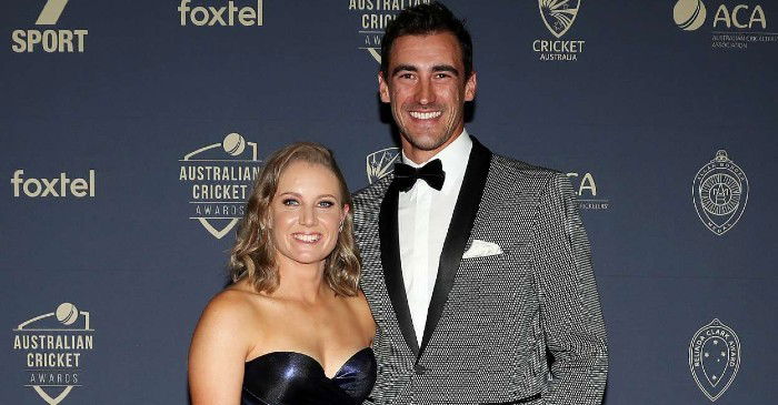 Alyssa Healy with husband Mitchell Starc. Photo- Getty