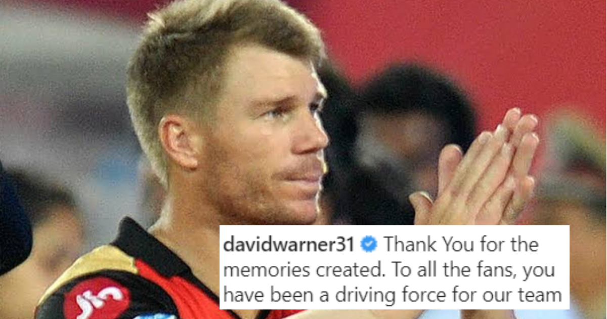 David Warner Says Goodbye To SunRisers Hyderabad (SRH) After Being Left Out Of The Playing XI Against Mumbai Indians