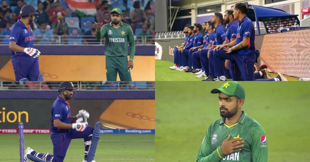 T20 World Cup 2021: Watch - Indian Players Take The Knee In Support Of BLM Movement; Pakistan Cricketers Put Hands On Their Hearts