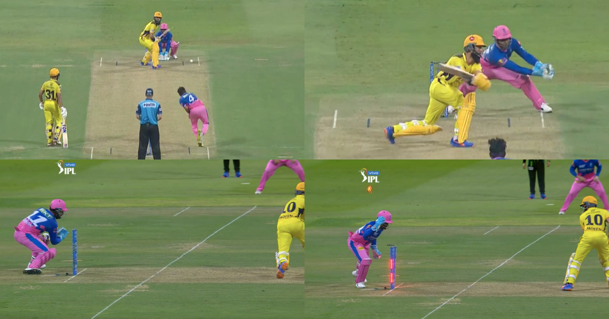 IPL 2021: Watch - Sanju Samson's Quick Stumping To Dismiss Moeen Ali As Rahul Tewatia Takes His Third Wicket vs CSK