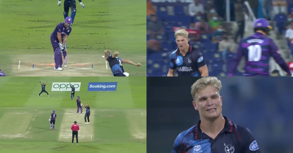 T20 World Cup 2021: Watch - Namibia's Ruben Trumpelmann Takes 3 Wickets In The First Over vs Scotland