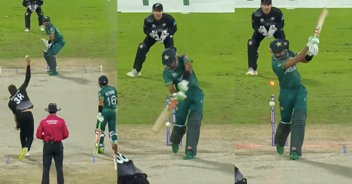 T20 World Cup 2021: Watch - Babar Azam Loses His Middle-Stump To Tim Southee