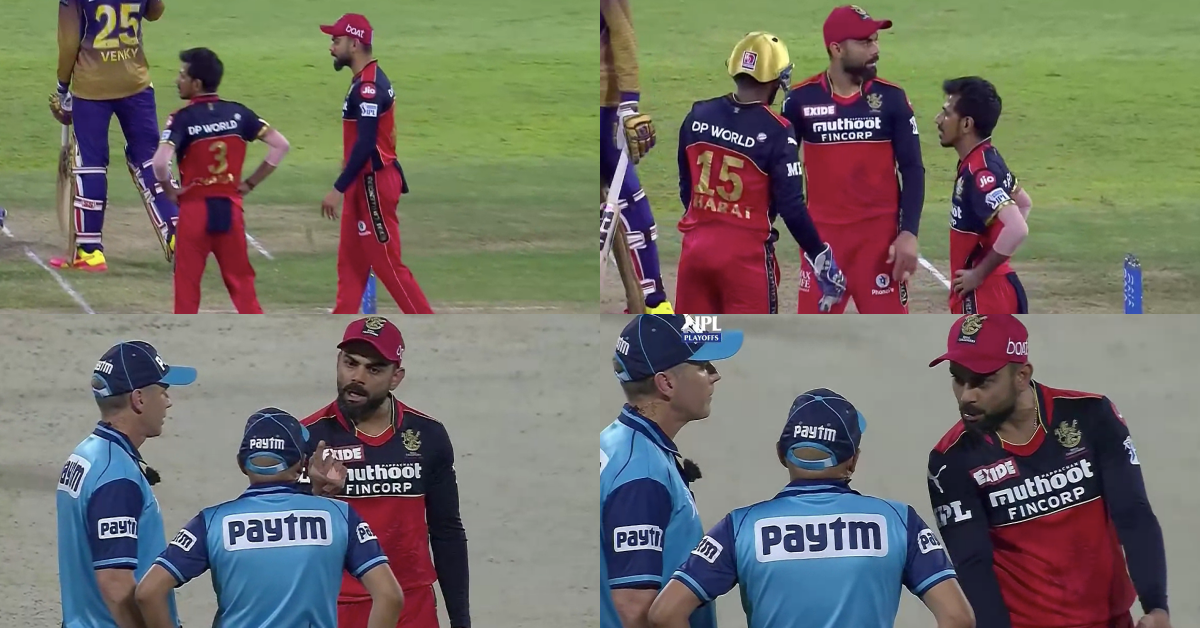 IPL 2021: Watch - Virat Kohli Involved In Heated Argument With Virender Sharma After Umpire Gives 3rd Wrong Decision Against RCB