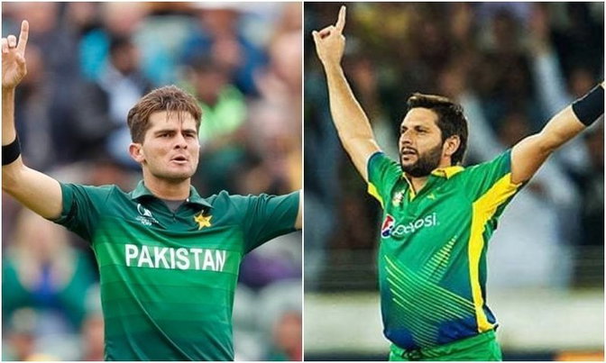 Shaheen and Shahid Afridi. Photo- Twitter