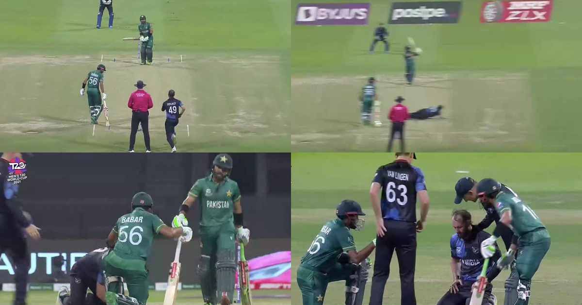 T20 World Cup 2021: Watch - Babar Azam, Mohammad Rizwan Check On Jan Frylinck After Pacer Falls Down In His Follow Through