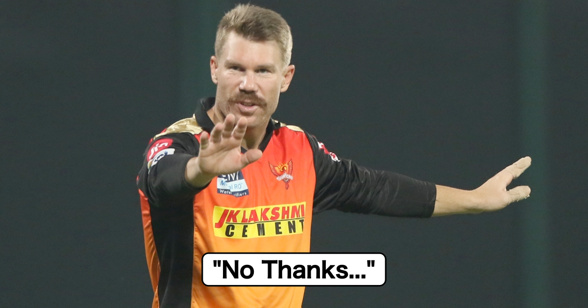 "No Thanks" - David Warner's Response To Fan's Suggestion That He Should Captain Sunrisers Hyderabad In Next IPL