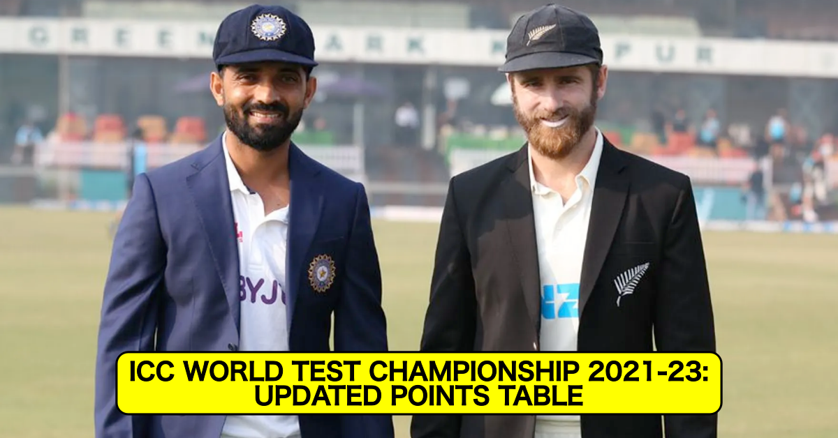 ICC World Test Championship 2021-23: Updated Points Table After 1st Test Between India And New Zealand