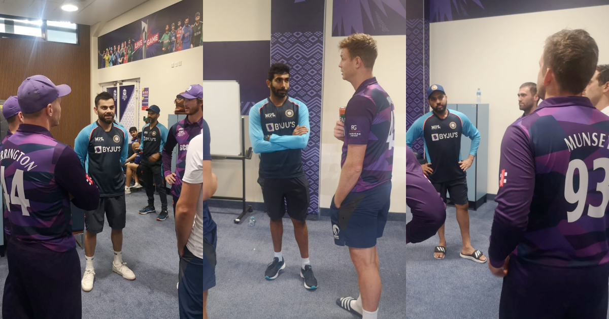 T20 World Cup 2021: Indian Players Visit Scotland Dressing Room After Scottish Skipper Says "Would Love To Have Indian Players In Our Dressing Room"