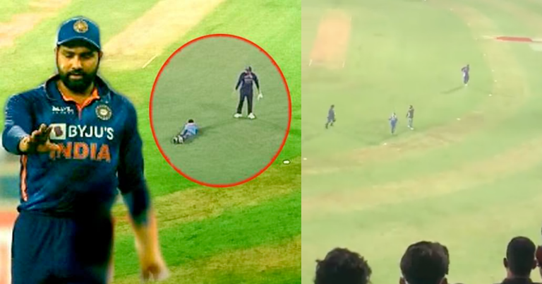 IND vs NZ 2021: Watch - Man Invades Ground During Second T20I In Ranchi, Tries To Touch Feet Of Rohit Sharma