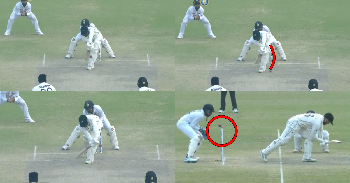 IND vs NZ 2021: Watch - Tom Blundell Gets Bowled In A Bizarre Way, Ball Bounces Back Off Footmarks And Hits The Bails