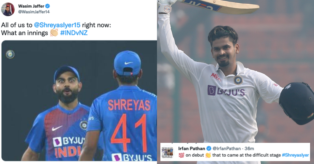 IND vs NZ 2021: Twitter Reacts As Shreyas Iyer Scores Scintillating Century On Test Debut