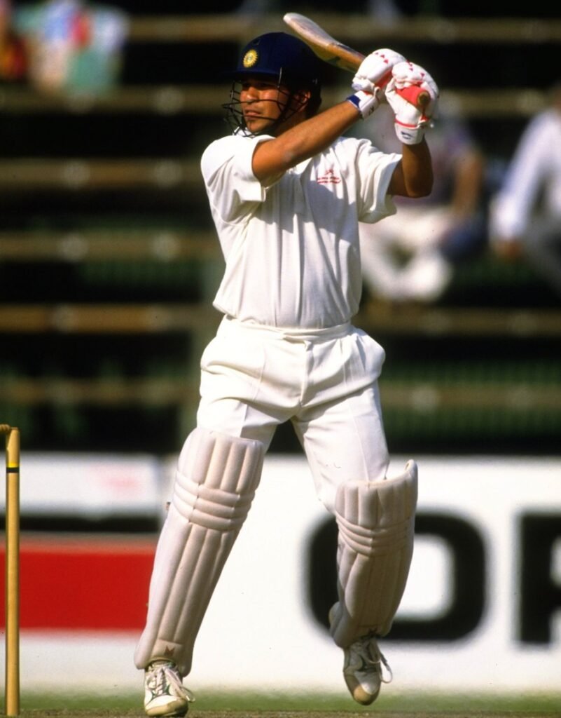26-30 Nov 1992: Sachin Tendulkar of India in action during the Second Test match against South Africa at The Wanderers in Johannesburg, South Africa. The match ended in a draw. Mandatory Credit: Mike Hewitt/Allsport