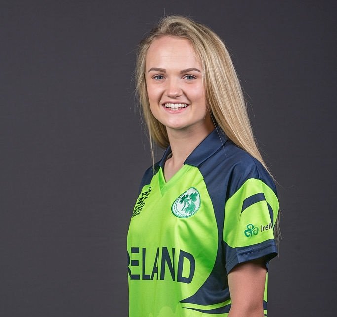 Gaby Lewis during the photocall of the Ireland team (Photo by Ankur Salvi-ICC/ICC via Getty Images)