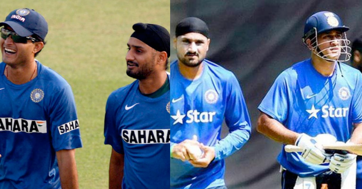 Harbhajan Singh, Sourav Ganguly, MS Dhoni