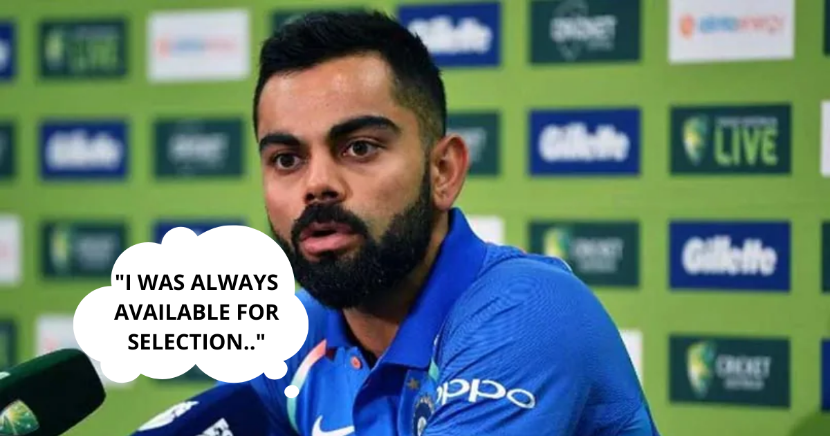 Virat Kohli Confirms His Availability For The ODI Series Against South Africa