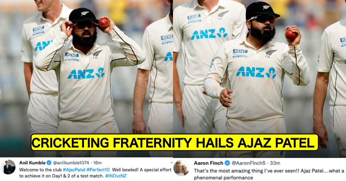 IND vs NZ 2021: Twitter Erupts As Ajaz Patel Takes All 10 Wickets Against India In First Innings Of Mumbai Test