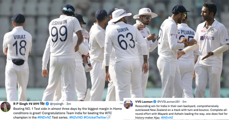 IND vs NZ 2021: Twitter Reacts As India Clinch The Series 1-0 With A Massive 372-Run Win In Mumbai