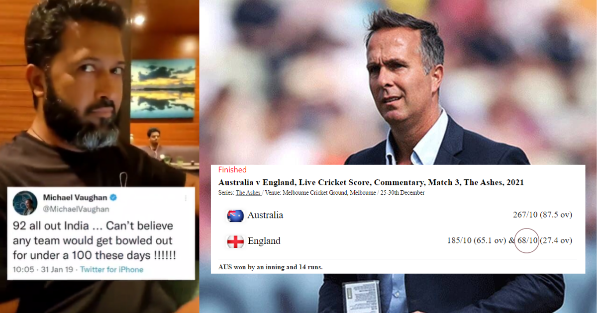 Wasim Jaffer Hilariously Trolls Michael Vaughan After England Lose Ashes, The Latter Responds