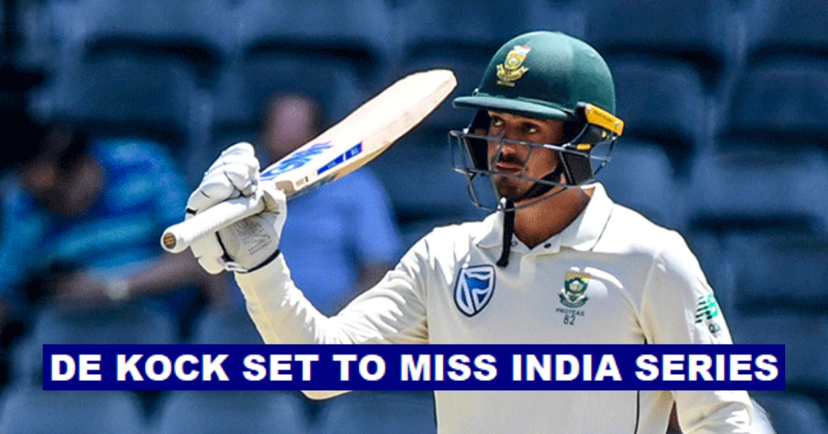 IND vs SA: Quinton De Kock To Miss Part Of Home India Series Due To Paternity Leave