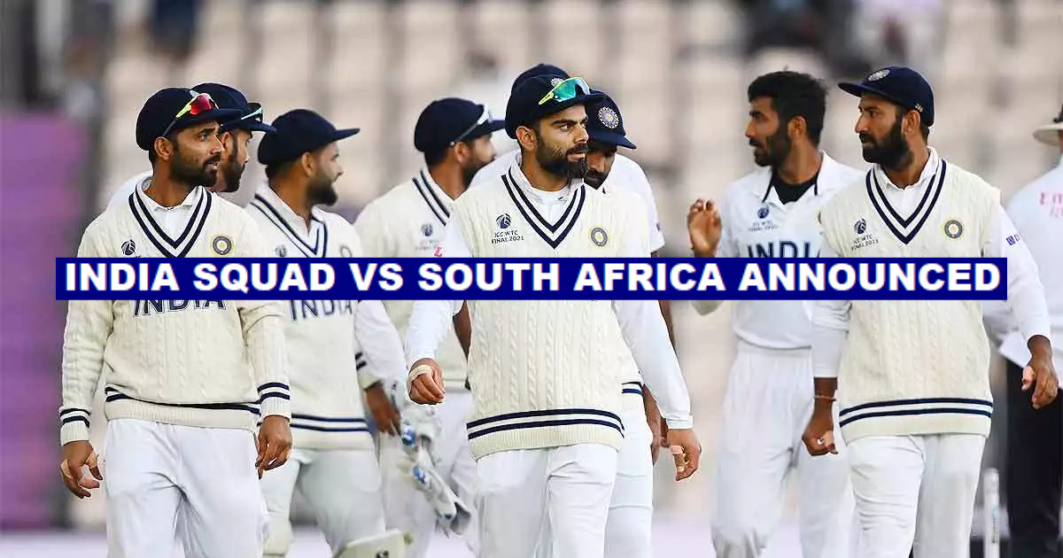India Squad For South Africa Tests Announced, Hanuma Vihari Returns To The Side