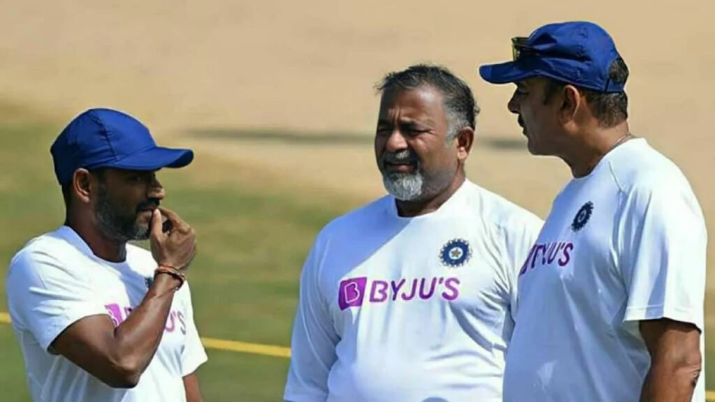 Ravi Shastri,R sridhar and B Arun. Photo- Getty