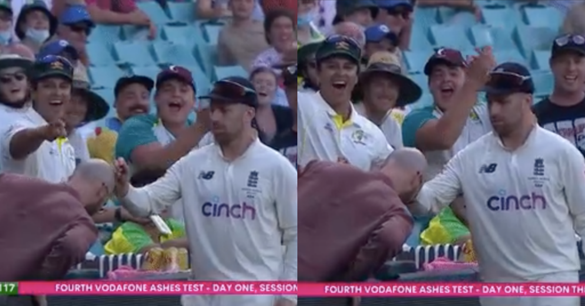 Watch: Jack Leach Autographs A Bald Fan’s Head During The Fourth Ashes 2021-22 Test In Sydney