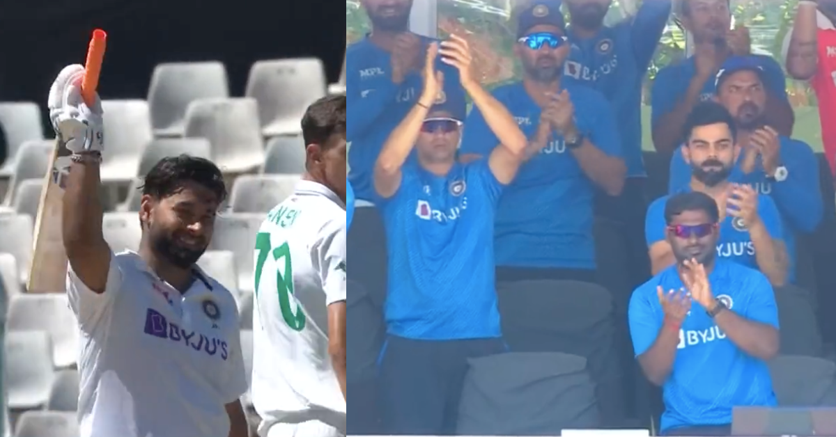 IND vs SA: Watch - Rishabh Pant Gets A Standing Ovation From Indian Team After Scoring Century In Cape Town Test