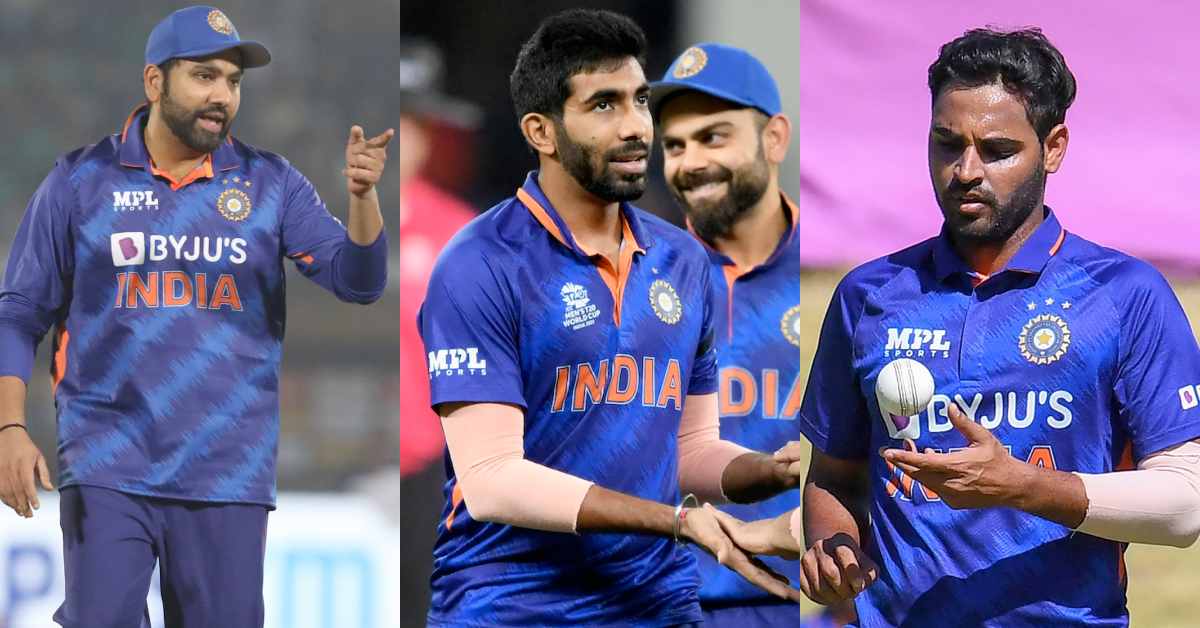 Rohit Sharma, Jasprit Bumrah, Bhuvneshwar Kumar