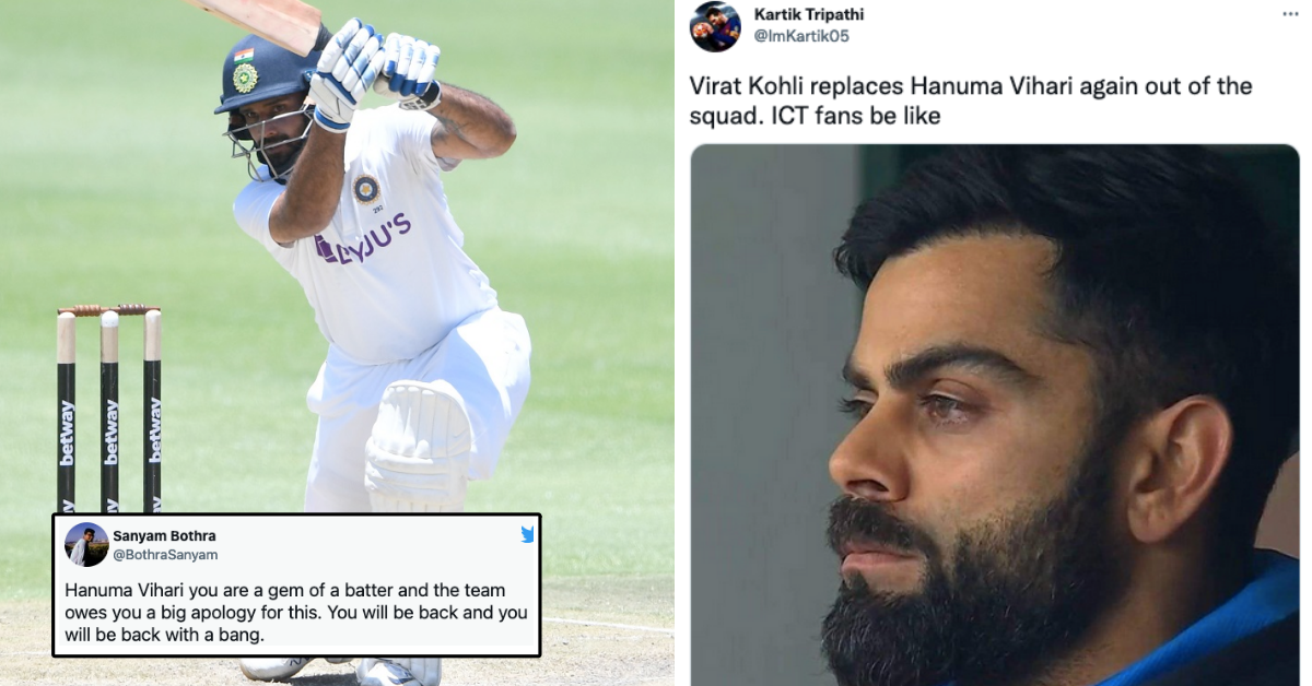 “It's Genuinely Tough Being Hanuma Vihari”: Twitter Reacts To Vihari's Exclusion From The XI In 3rd Test vs South Africa