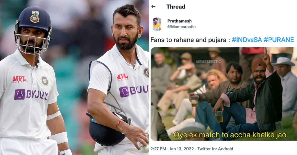 IND vs SA: Fans Hilariously Troll Cheteshwar Pujara & Ajinkya Rahane On Twitter As The Duo Flop In Cape Town Test